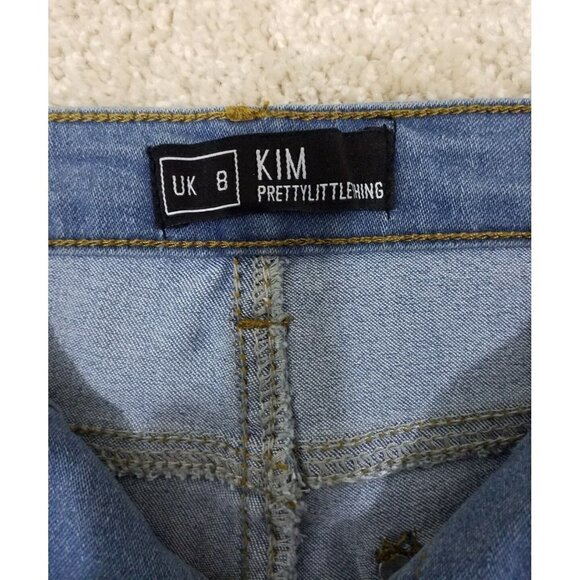KIM ~PrettyLittleThing ~Women's Size 4(US) 8(UK)~Blue Slim Leg Stretch Jeans NWT - Picture 10 of 12